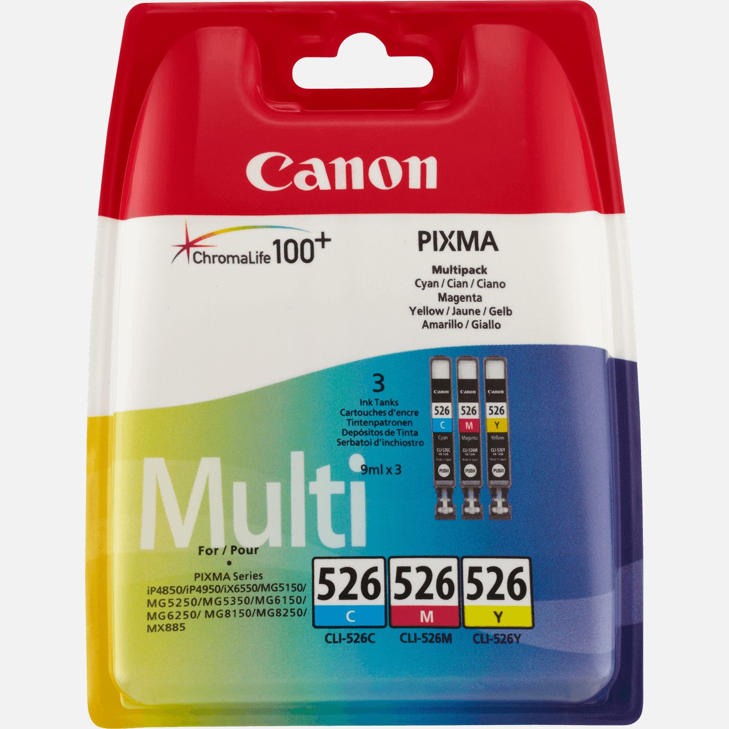 talent Necklet Uluru Canon CLI-526 C/M/Y-kleureninktcartridge (Multipack) — Canon Belgie Store