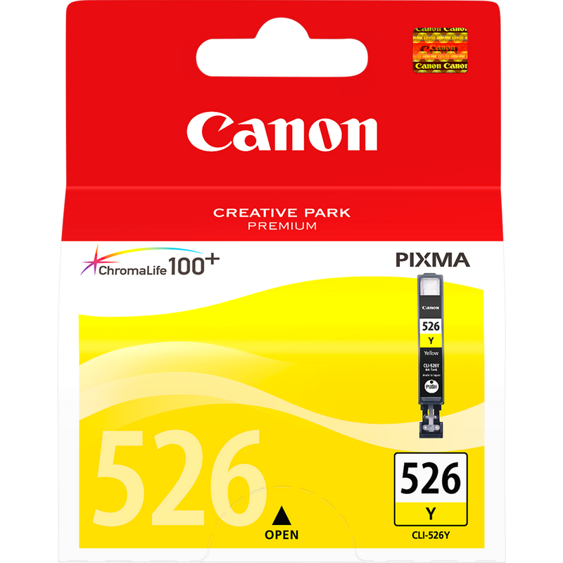 Cartouche d'encre jaune Canon CLI-526Y Produits Vue avant