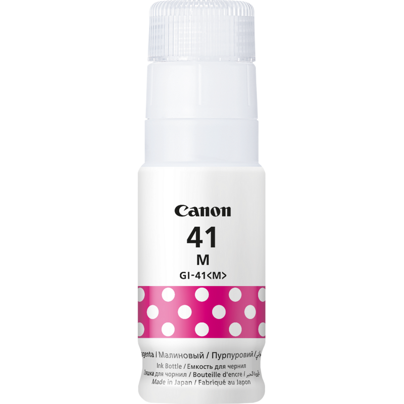 Canon GI-41M Ink Bottle, Magenta Product Bottle Front View