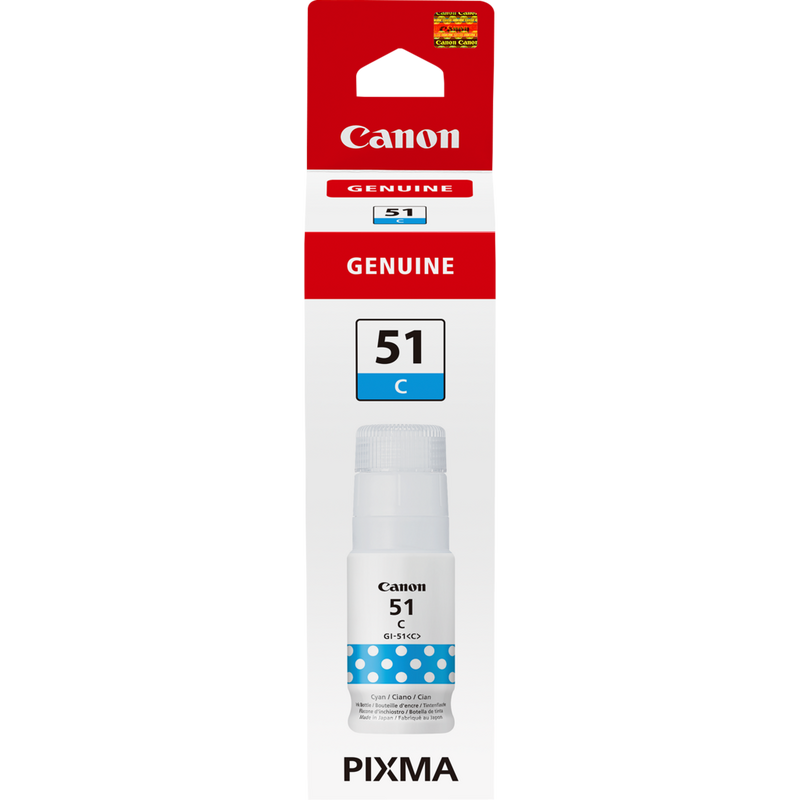 Canon GI-51C, Ink Bottle, Cyan