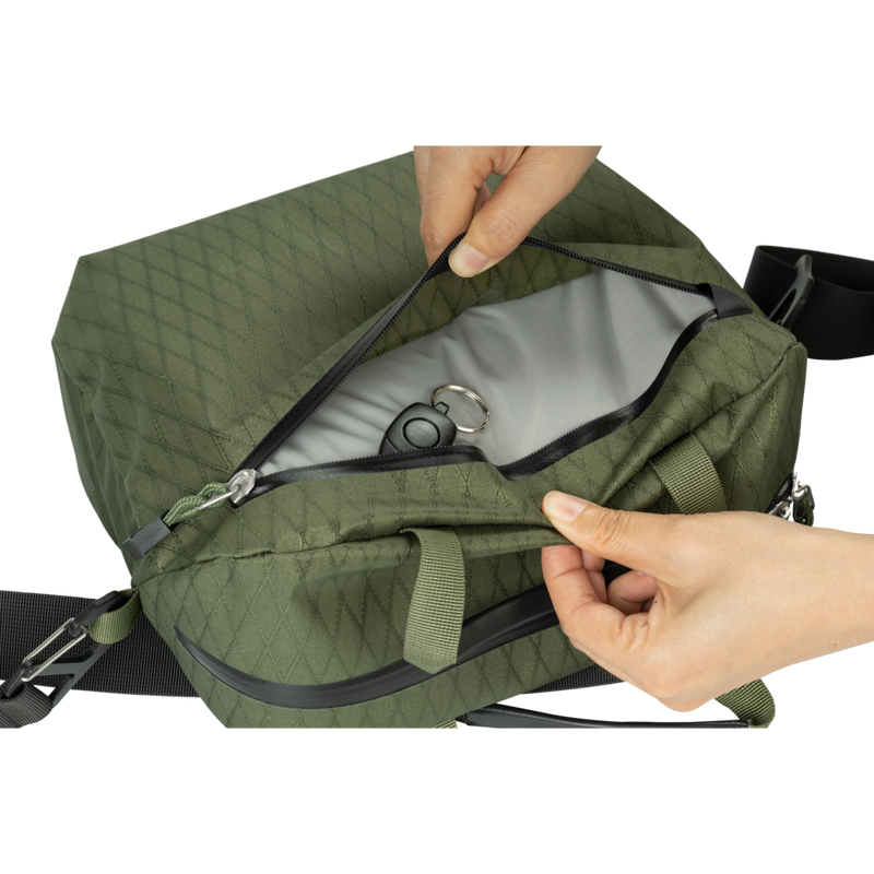 Borsa A Tracolla Per Fotocamera 25x16x11 Cm – Custodia In Flanella Con Coulisse, Scomparti Multipli, Regolabile E Leggera (verde, S)