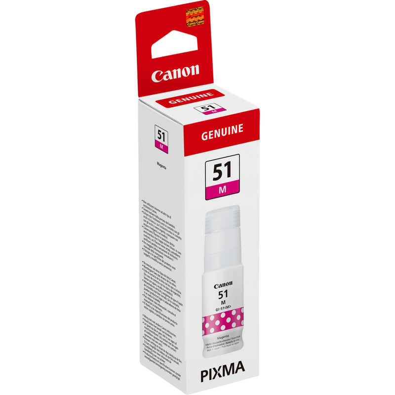 Canon GI-51M, Hohe Reichweite, Tintenflasche, Gelb Produkt Ansicht von links