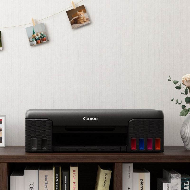 Canon PIXMA G540 Wireless Refillable MegaTank Inkjet Photo Printer Kept On A Shelf