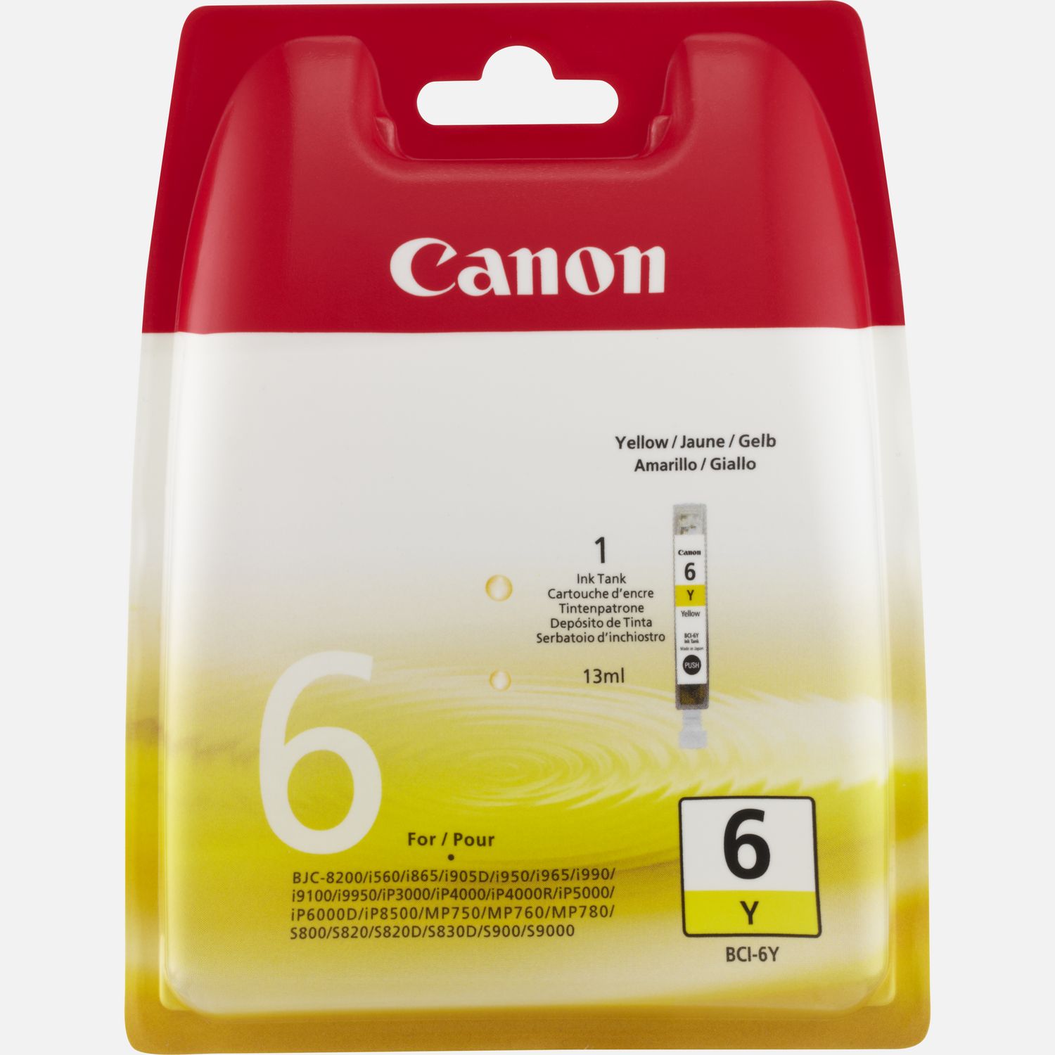 Cartouche d'encre jaune Canon BCI-6Y