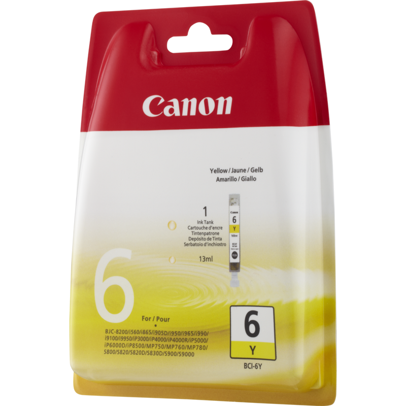 Cartucho de tinta amarilla Canon BCI-6Y Producto Vista derecha