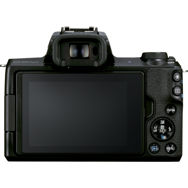 Canon EOS M50 Mark II Mirrorless Camera Body, Black Product Back View