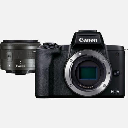 Buy EOS M50 Mark II Mirrorless Camera, Black + EF-M 15-45mm f/3.5-6.3 IS STM Lens, Graphite in Wi-Fi Cameras — Canon UAE