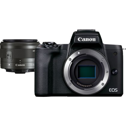Canon EOS M50 Mark II spiegellose Kamera, Schwarz + EF-M 15-45mm f 