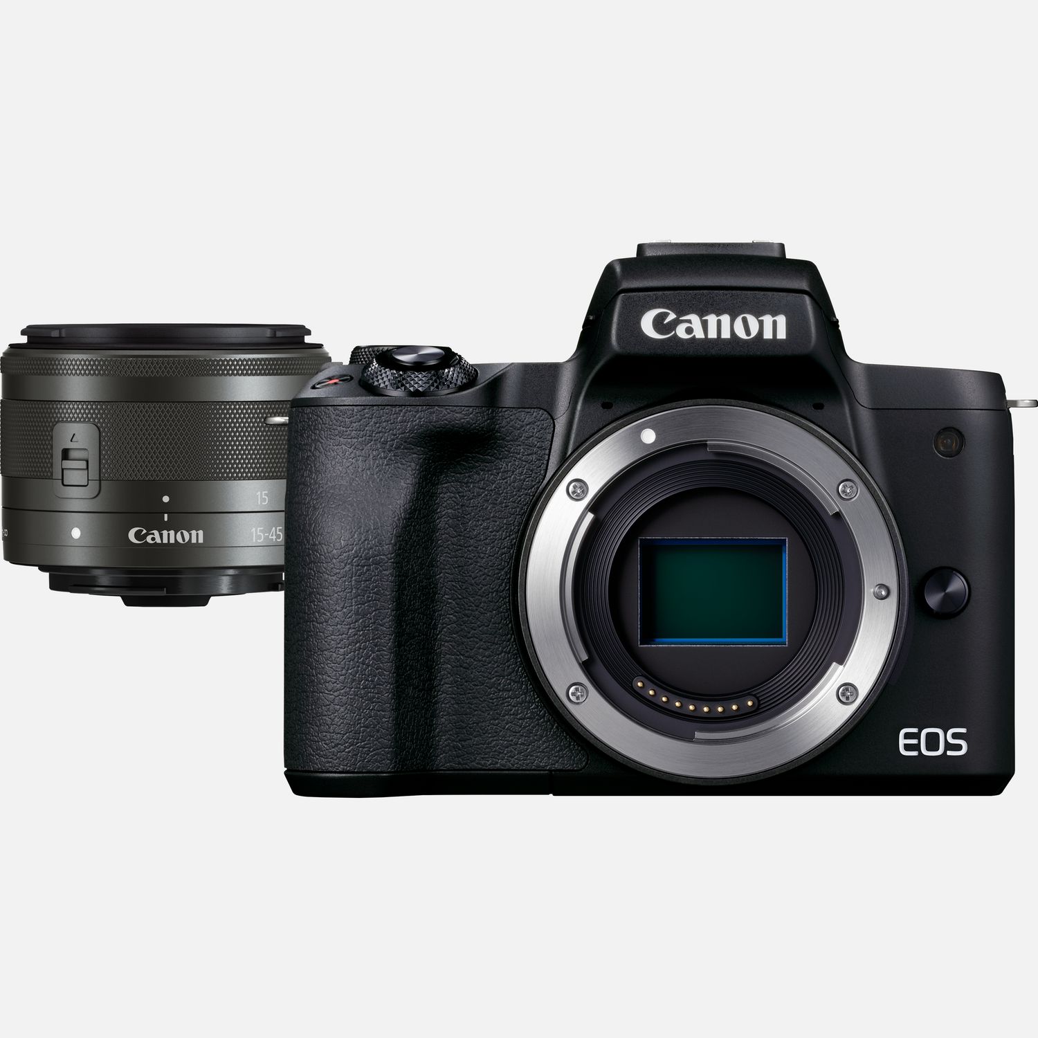 Image of Fotocamera mirrorless Canon EOS M50 Mark II, Nero + obiettivo EF-M 15-45mm f/3.5-6.3 IS STM, Grafite