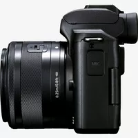 Appareil photo hybride Canon EOS M50 Mark II noir + objectif EF-M 15-45mm f/3.5-6.3 IS STM graphite Produits Vue de gauche