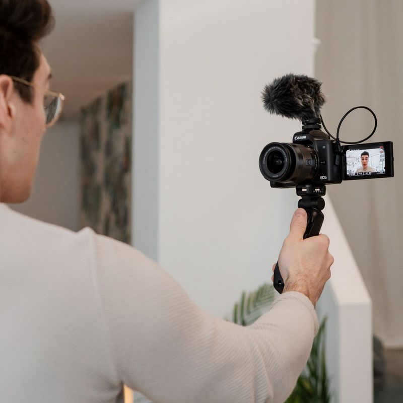 Canon EOS M50 Mark II Mirrorless Camera Body, Black Recording a Video while Holding the Camera with a Tripod