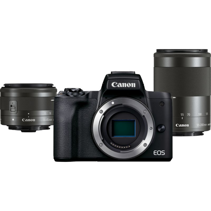 Buy Canon EOS M50 Mark II Mirrorless Camera, Black + EF-M 15-45mm f/3.5-6.3  IS STM Lens, Graphite in Wi-Fi Cameras — Canon UK Store