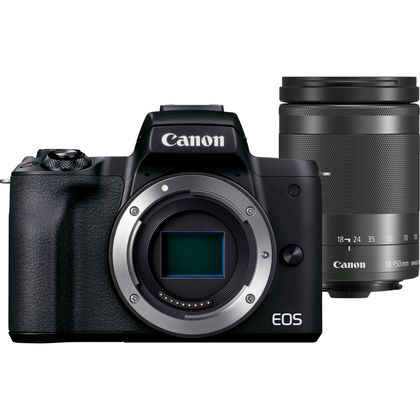 Canon M50 II-systeemcamera, zwart + EF-M 18-150mm f/3.5-6.3 IS STM-lens, in Camera's met Wi-Fi — Canon Nederland Store