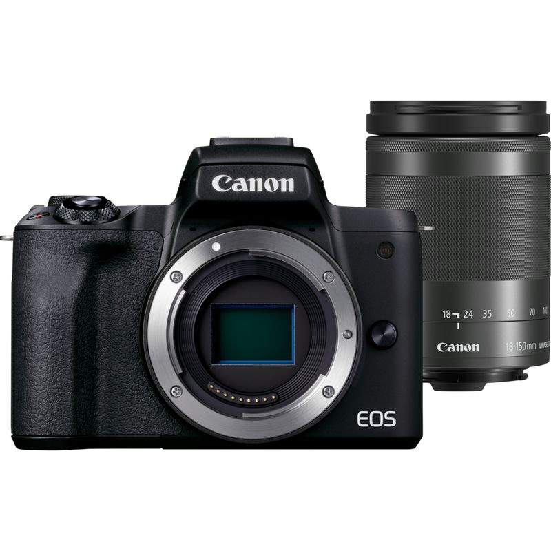 Buy Canon EOS M50 Mark II Mirrorless Camera, Black + EF-M 18-150mm  f/3.5-6.3 IS STM Lens, Graphite in Wi-Fi Cameras — Canon Norge Store
