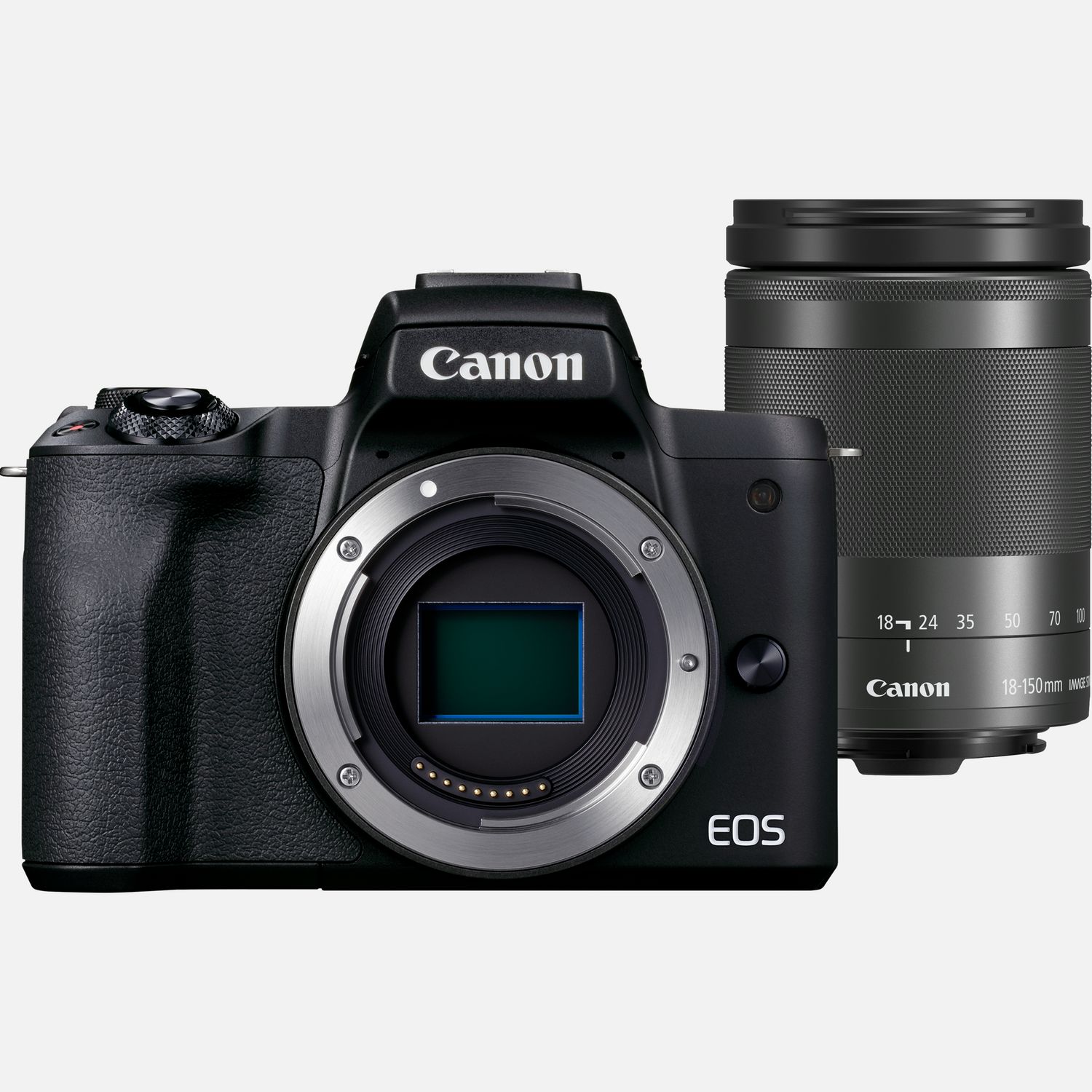 Image of Fotocamera mirrorless Canon EOS M50 Mark II, Nero + obiettivo EF-M 18-150mm f/3.5-6.3 IS STM, Grafite