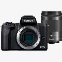 Appareil photo hybride Canon EOS M50 Mark II noir + objectif EF-M 18-150mm f/3.5-6.3 IS STM graphite Produits Vue avant