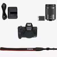 Appareil photo hybride Canon EOS M50 Mark II noir + objectif EF-M 18-150mm f/3.5-6.3 IS STM graphite Produits Contenu de la boîte