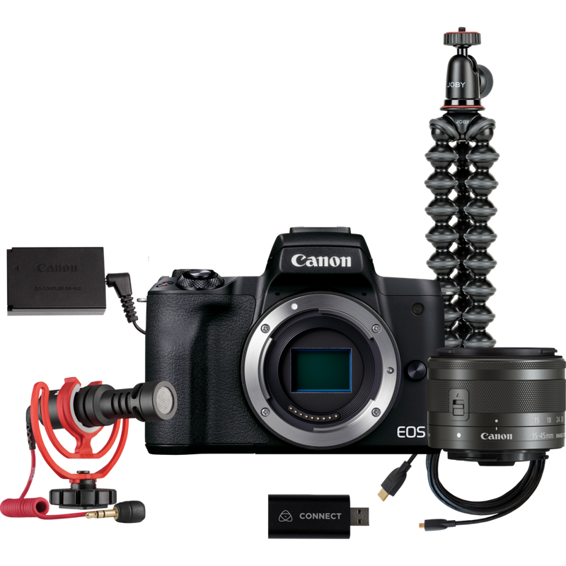 Comprar Kit de objetiva intermutável para transmissão em direto Canon EOS M50 Mark II em Câmaras Wi-Fi — Loja Canon Portugal