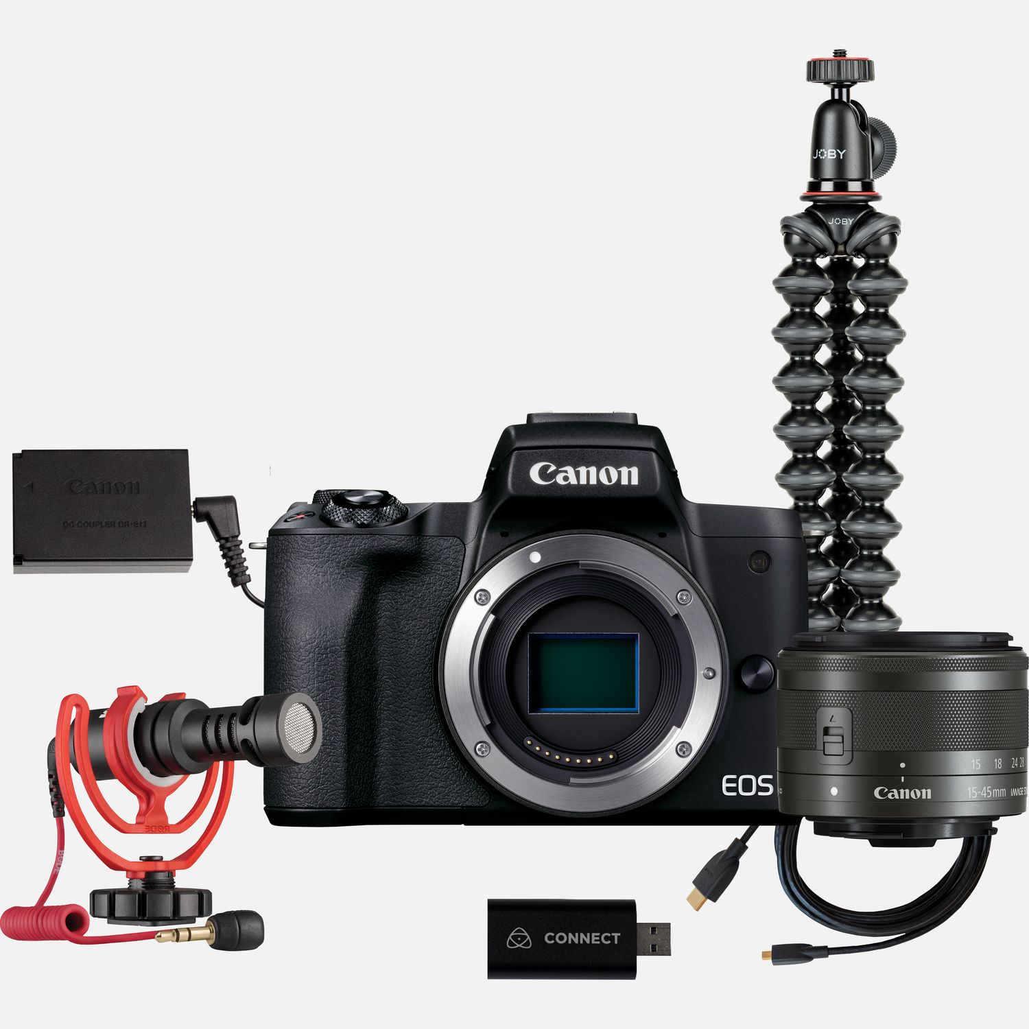 Kit per live streaming con fotocamera EOS M50 Mark II e obiettivo intercambiabile Canon