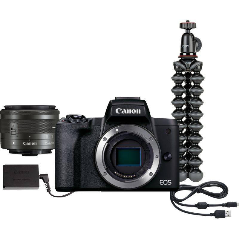 Appareil photo hybride Canon EOS M50 Mark II Blanc + EF-M 15-45mm f/3,5-6,3  IS STM - 4729C005