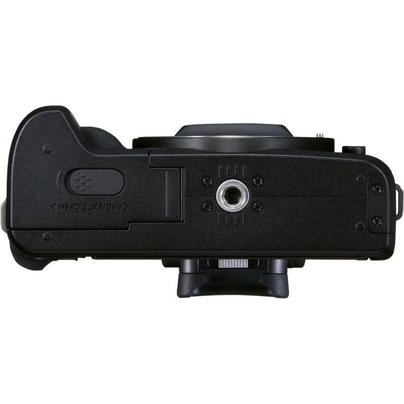 Canon EOS M50 Mark II Mirrorless Camera, Black + EF-M 15-45mm IS STM Lens + Backpack + SD Card + Spare Battery Product Bottom View