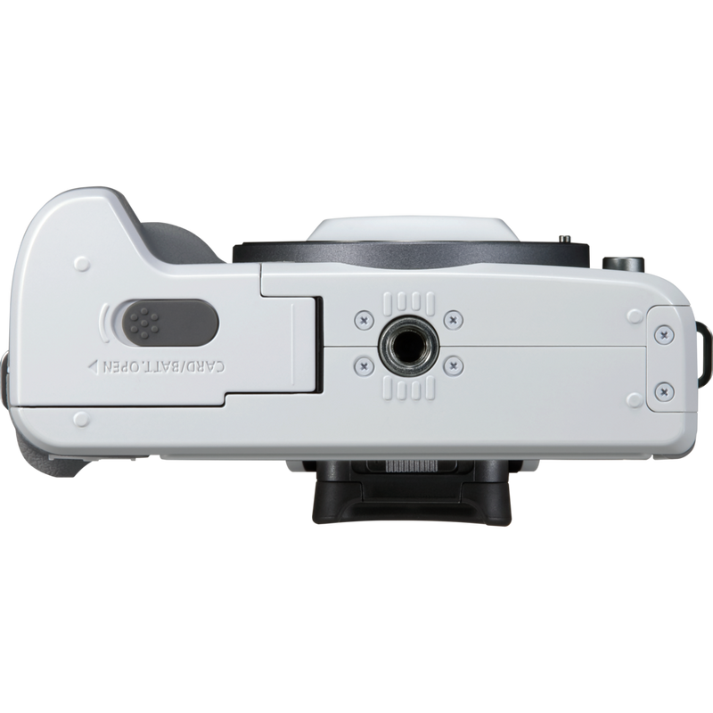 Canon EOS M50 Mark II Mirrorless Camera, White + EF-M 15-45mm f/3.5-6.3 IS STM Lens, Silver Product Bottom View