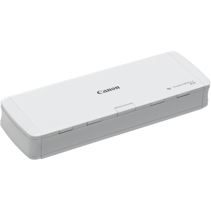 Canon imageFORMULA R10 Portable Scanner Product Front Left View