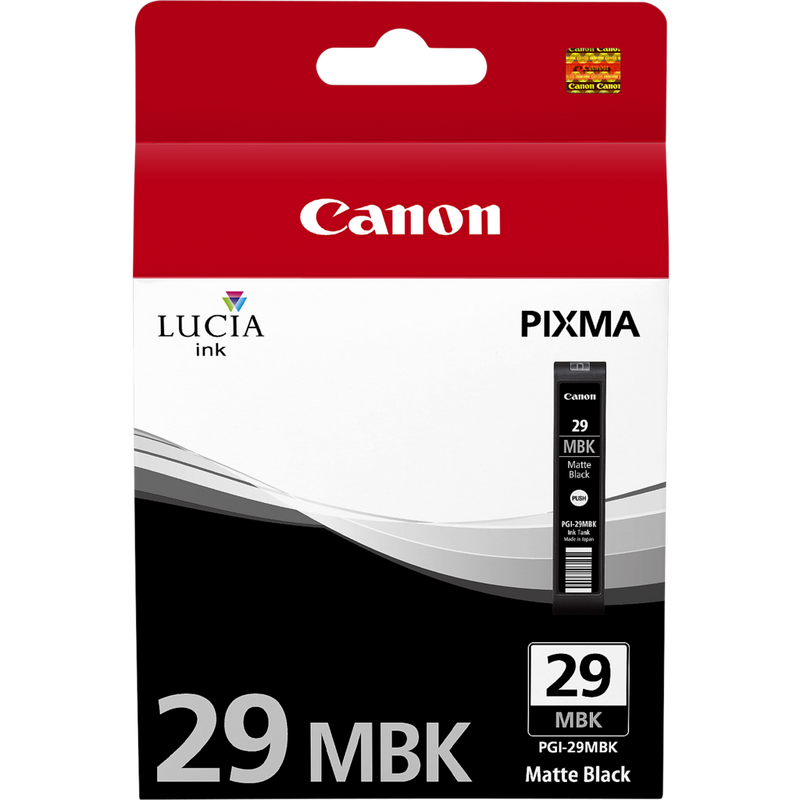 Canon PGI-29MBK Matte Black Ink Cartridge Product Front View