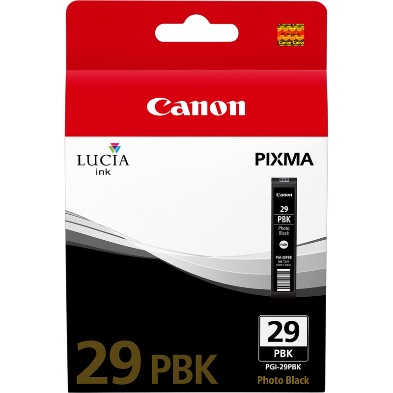 Canon PGI-29PBK Photo Black Ink Cartridge Product Front View