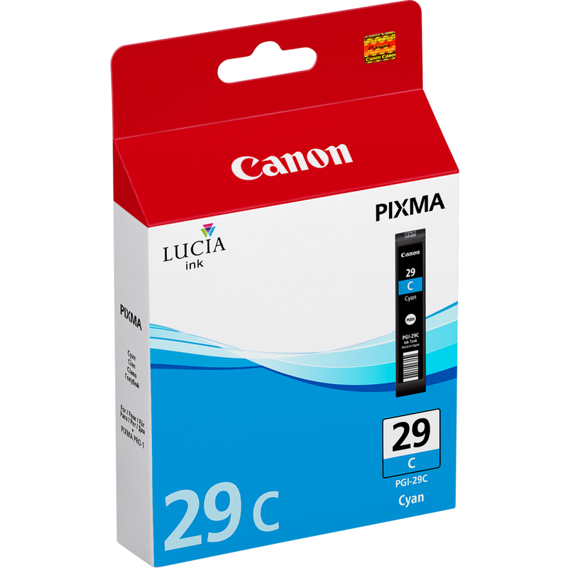 Canon PGI-29C Cyan Ink Cartridge Product Left View