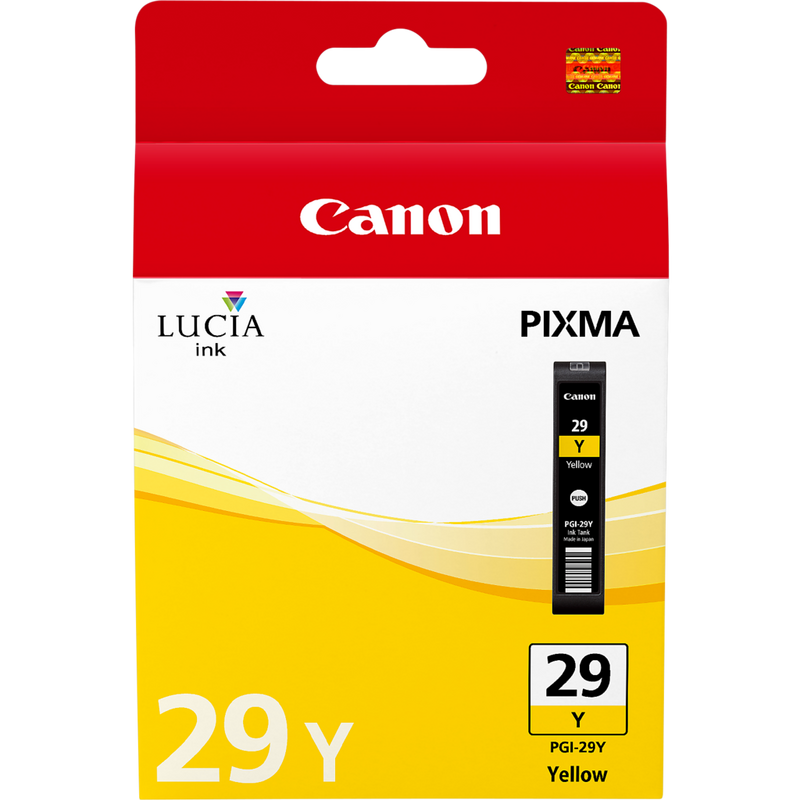 Cartouche d'encre jaune Canon PGI-29Y Produits Vue avant
