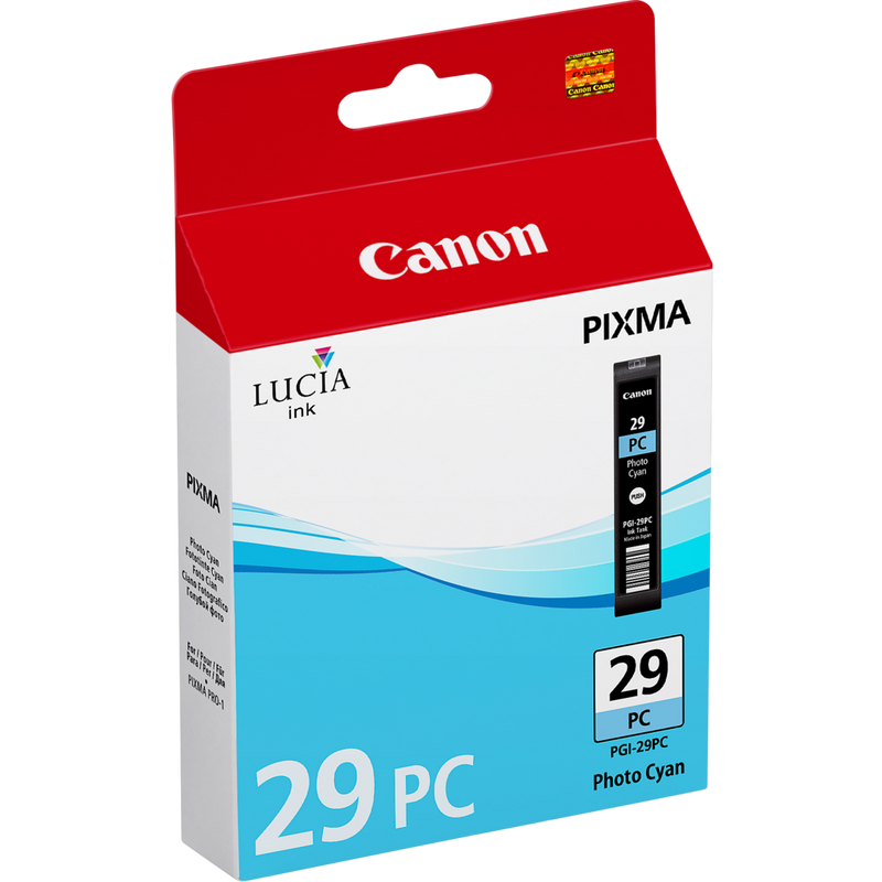 Canon PGI-29PC Photo Cyan Ink Cartridge Product Left View