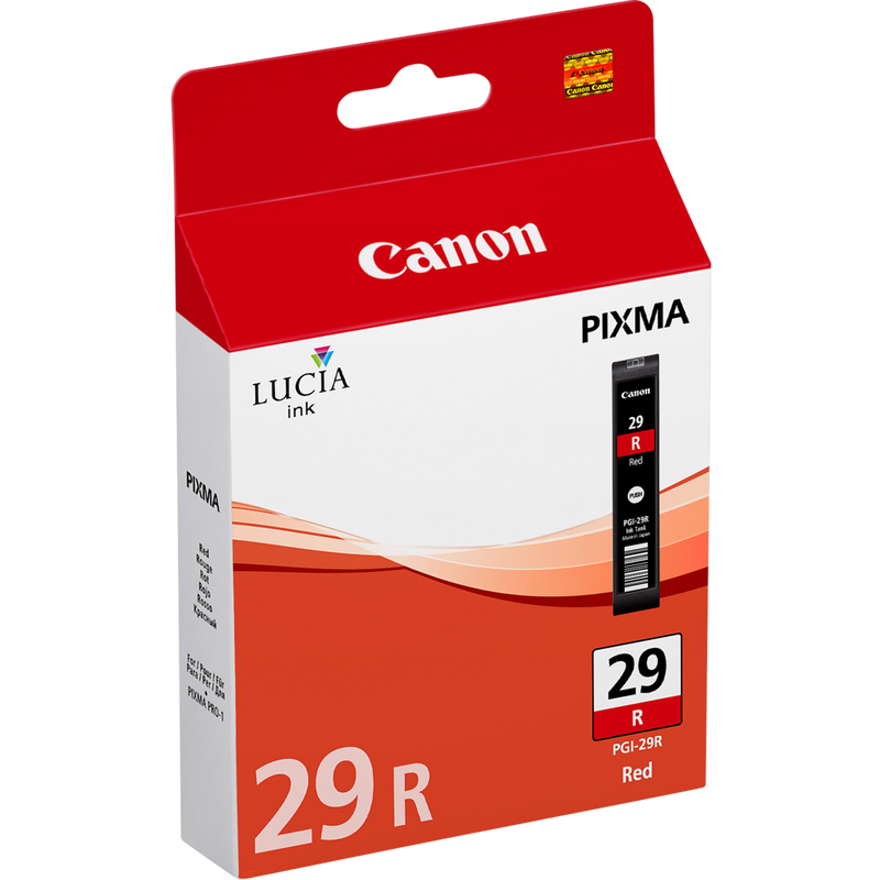 Canon PGI-29R Red Ink Cartridge Product Left View