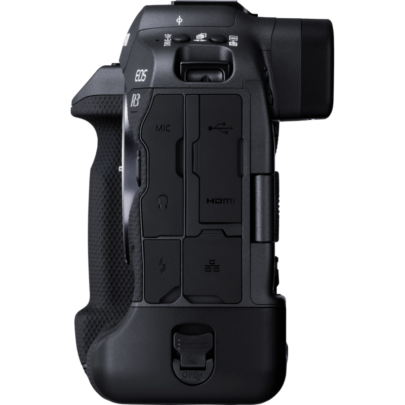 Canon EOS R3 spiegellose Kamera Gehäuse Produkt Ansicht von links