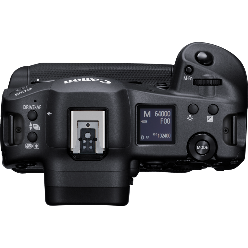 Canon EOS R3 spiegellose Kamera Gehäuse Produkt Ansicht von oben