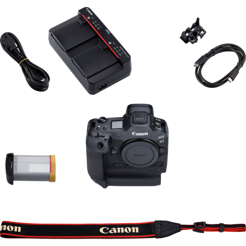 Canon EOS R3 spiegellose Kamera Gehäuse Produkt Lieferumfang