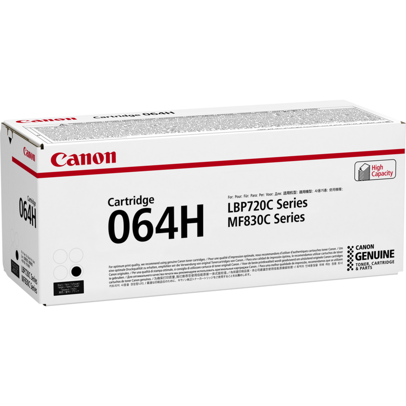 Canon 064H Black Toner Cartridge Product Packaging Left View