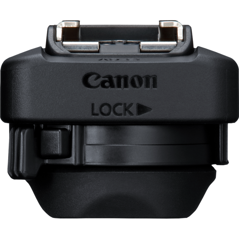 Canon AD-E1 Multi-function Shoe Adapter Product Side View with Lock Button