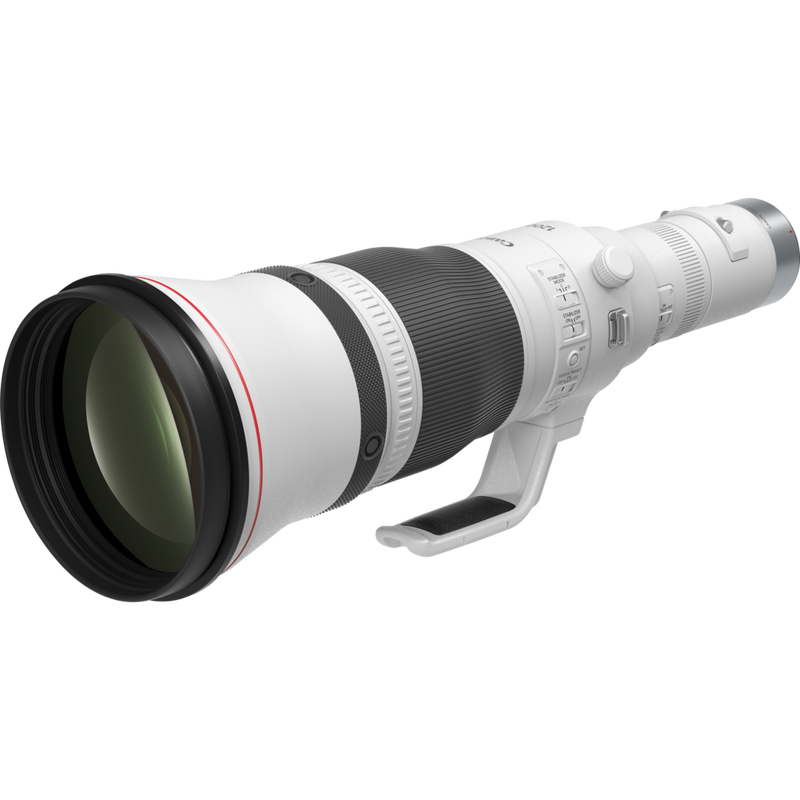 Canon RF 1200mm F8L IS USM Lens Product Diagonal View with the Tripod Mount