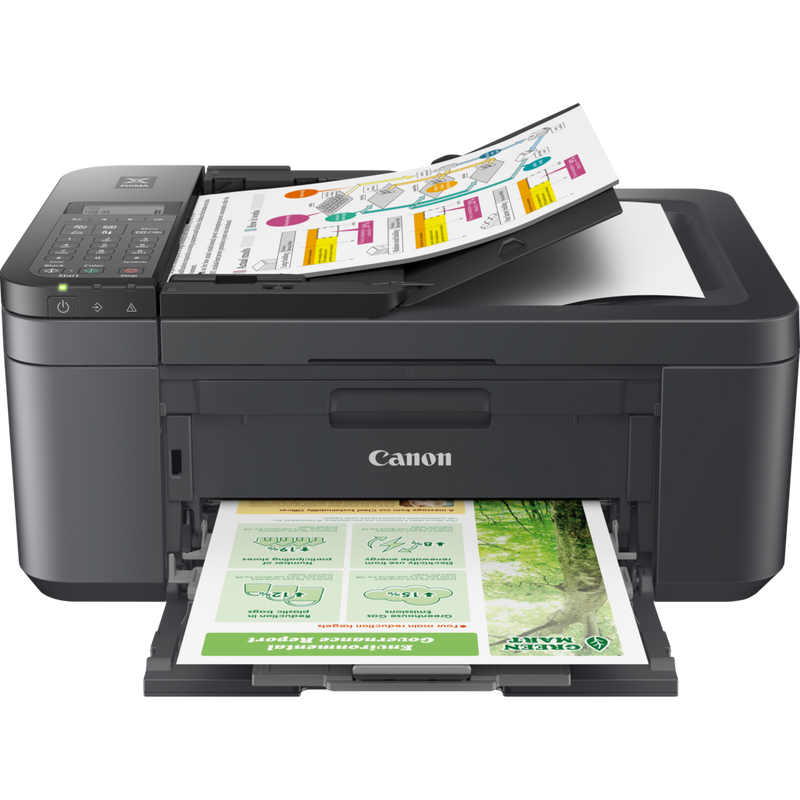 Canon PIXMA TR4645 Wireless Colour All-in-One Inkjet Photo Printer, Black Product Product with open tray