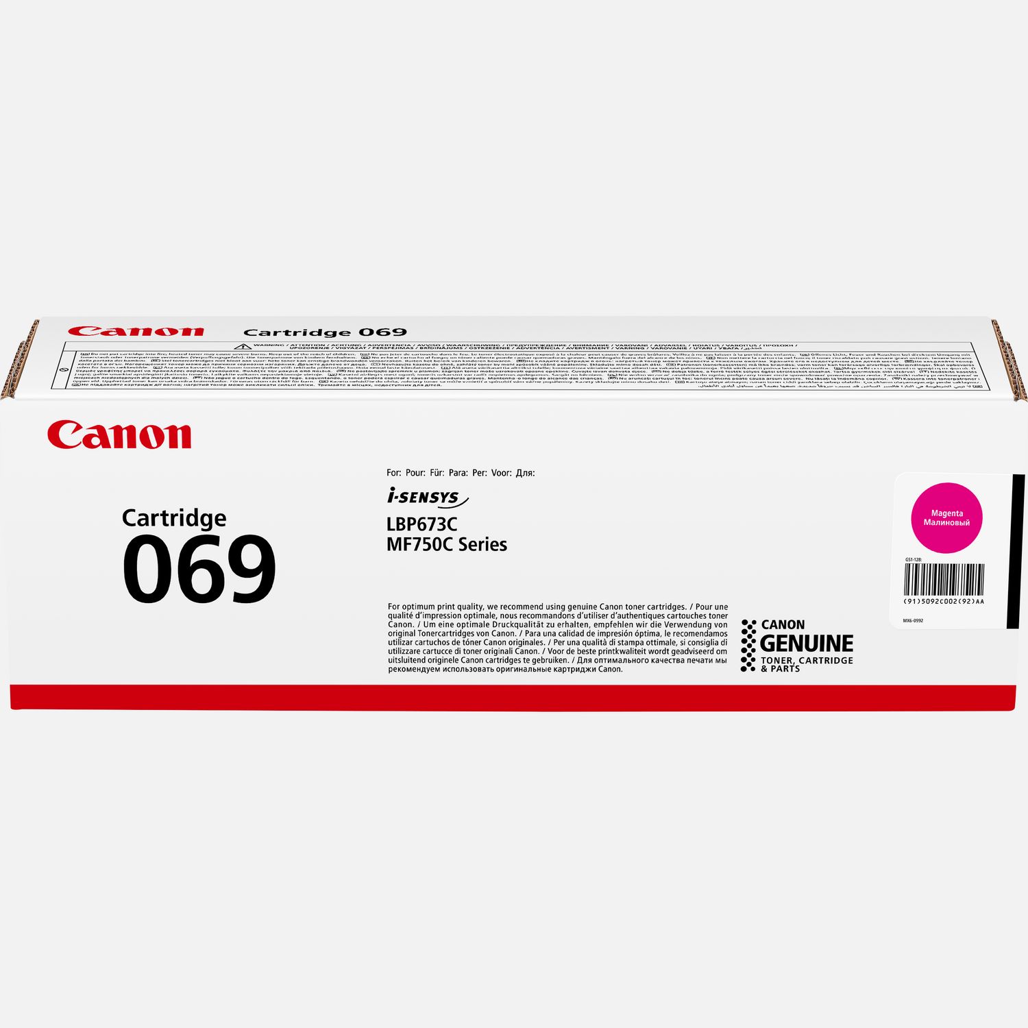 Cartouche de toner magenta Canon 069