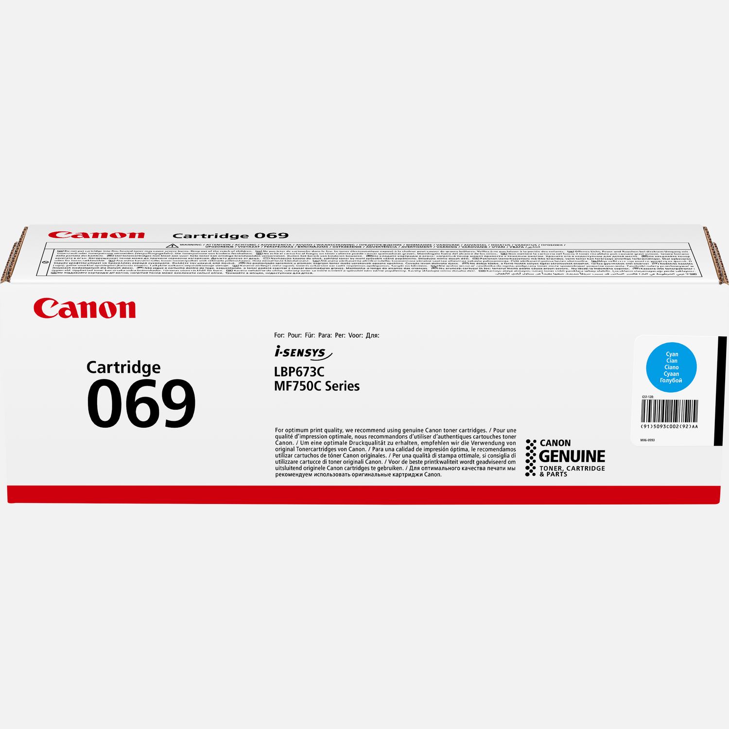 Cartouche de toner cyan Canon 069