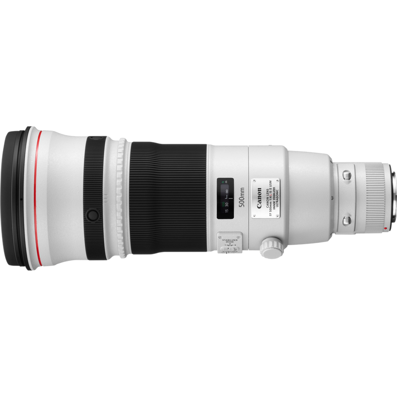 Canon EF 500mm f/4L IS II USM Lens Product Left View