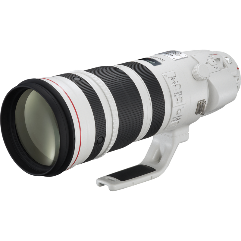 Objetivo con multiplicador 1,4x Canon EF 200-400 mm f/4L IS USM Producto Vista superior
