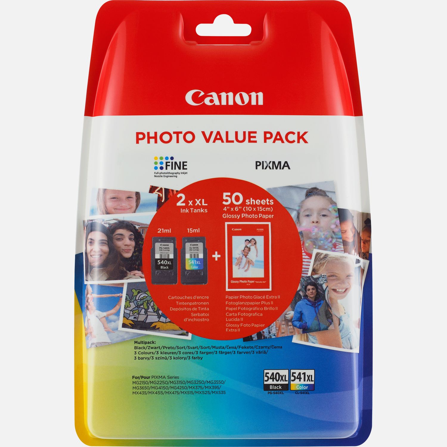 Canon PG-540XL CL-541XL C - Pack de 2 cartouches noire et couleurs