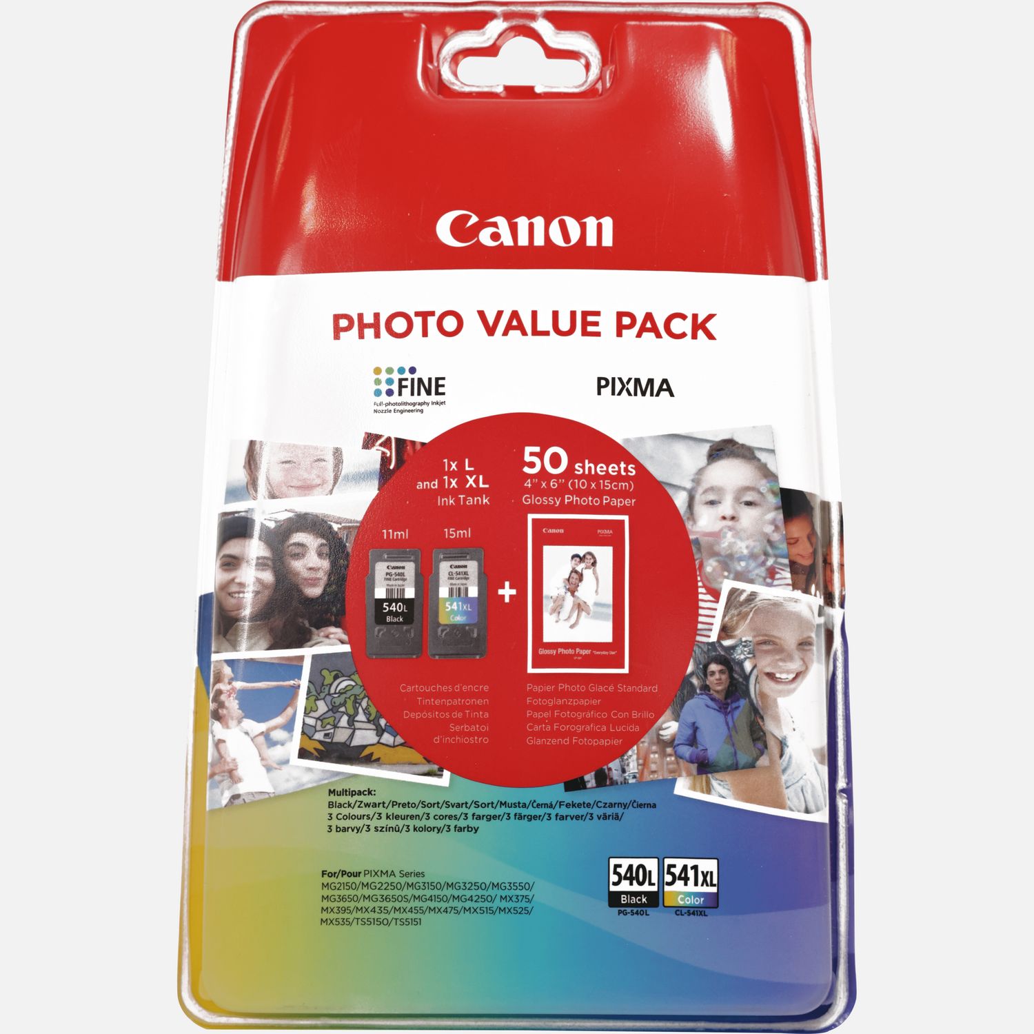 Sandalias Hierbas Acorazado Value Pack de cartuchos de tinta negra Canon PG-540L + color CL-541XL +  papel fotográfico — Tienda Canon Espana