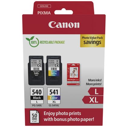 Canon PG540 Black & CL541 Colour Original Ink Cartridge Combo Pack