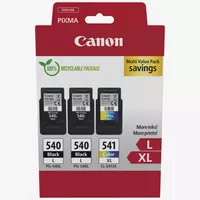 Canon PG-540L x2/CL-541XL High Yield Ink Cartridge Multipack Product Package front view