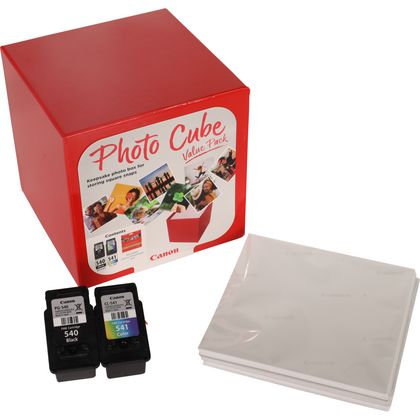 Coffret Canon Photo Cube incluant des cartouches d'encre PG-540 et CL-541  et du papier photo glacé Extra II PP-201 13 × 13 cm (40 feuilles) —  Boutique Canon Suisse