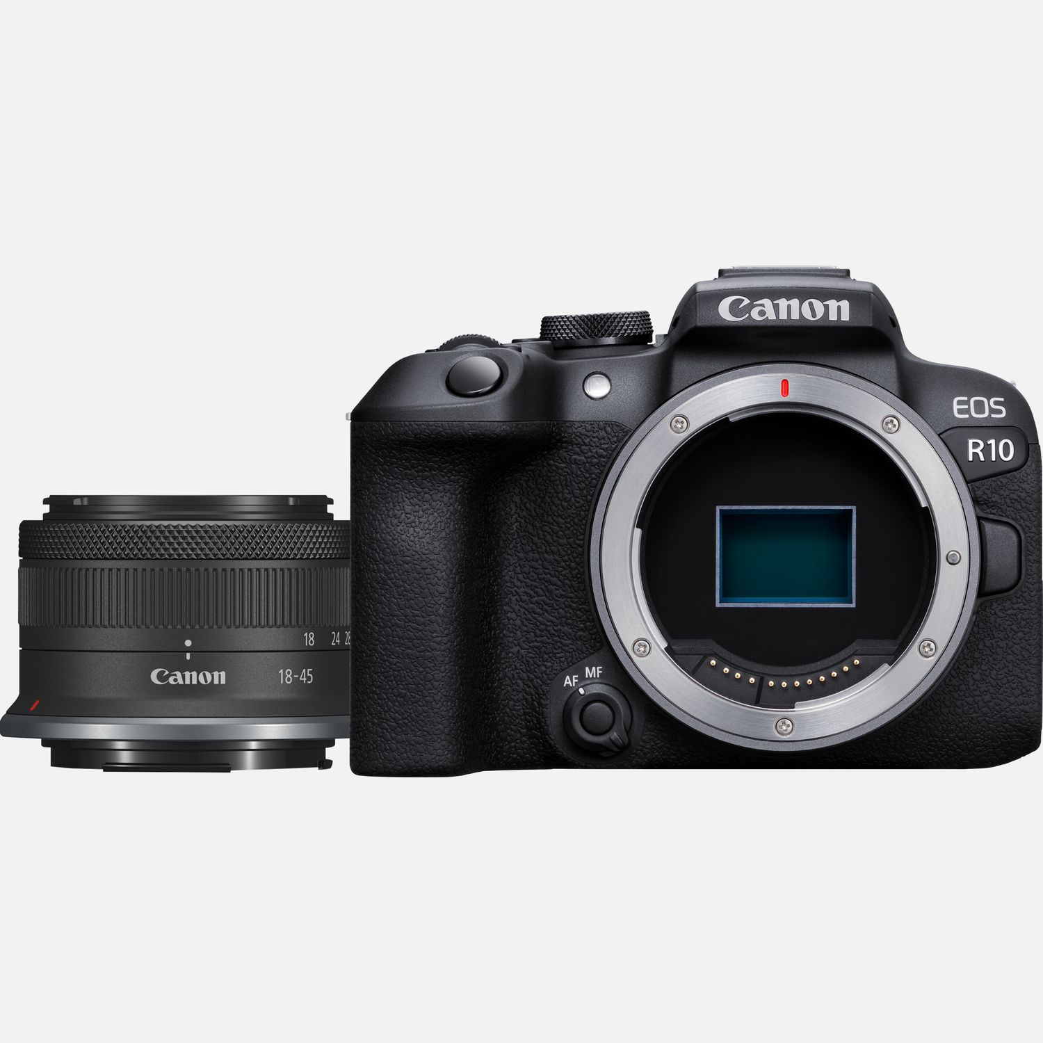 Appareil photo hybride Canon EOS R10 + objectif RF-S 18-45mm F4.5-6.3 IS STM
